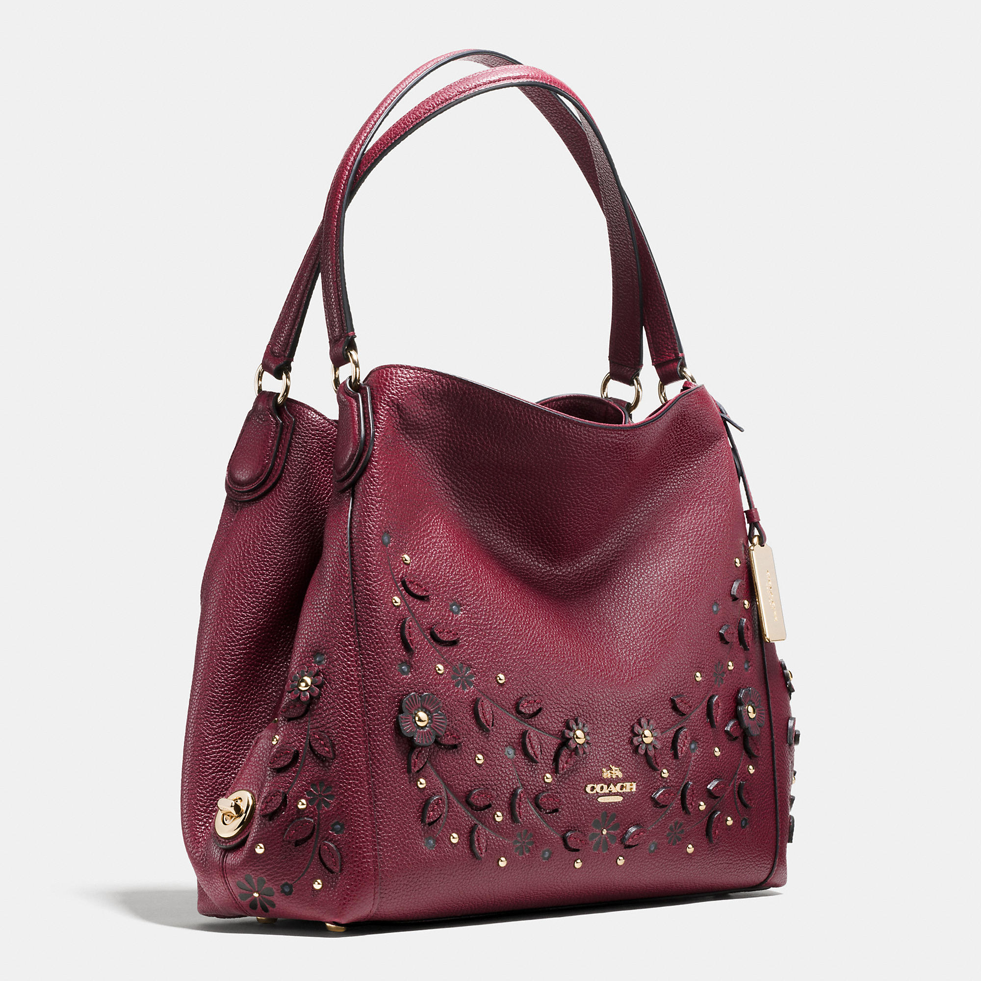 COACH Willow Floral Edie Shoulder Bag 31 In Pebble Leather Lyst